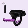 7.1Inch 18CM Lesbian Strap On Dildo Two Dildos With Harness